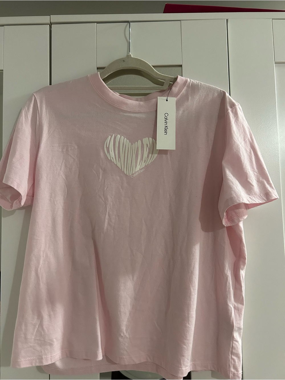 Calvin Klein pink Heart Graphic Tee